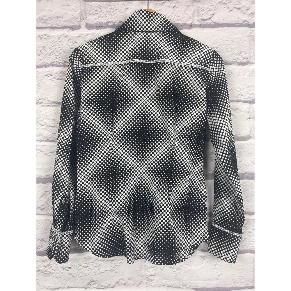 Robert Graham Womens S Artsy Eclectic Career Office Classic Flip Cuff Button Top - Picture 4 of 11